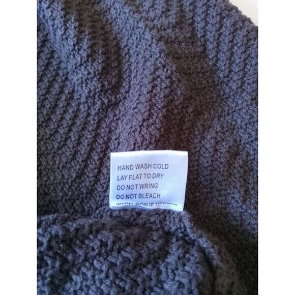 Belldini Charcoal Gray Long Sleeve Tight Knit Open Front Cardigan Women's Medium - Picture 5 of 12